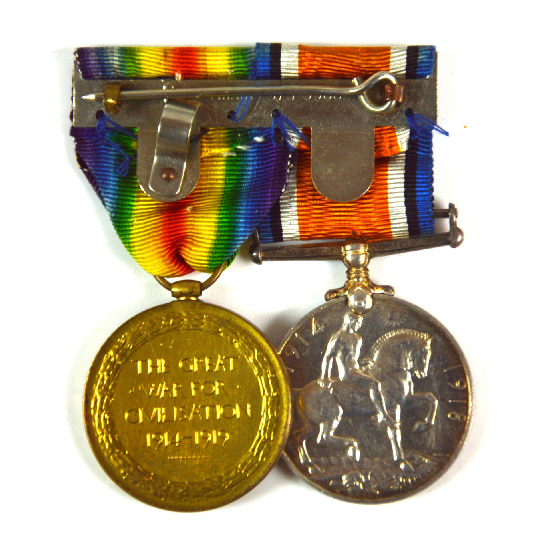 British War Medal and Victory Medal Pair - Private Harry Taylor, 8th Battalion, King's Own Royal Lancaster Regiment (Killed in Action 23rd March 1918) - Image 2