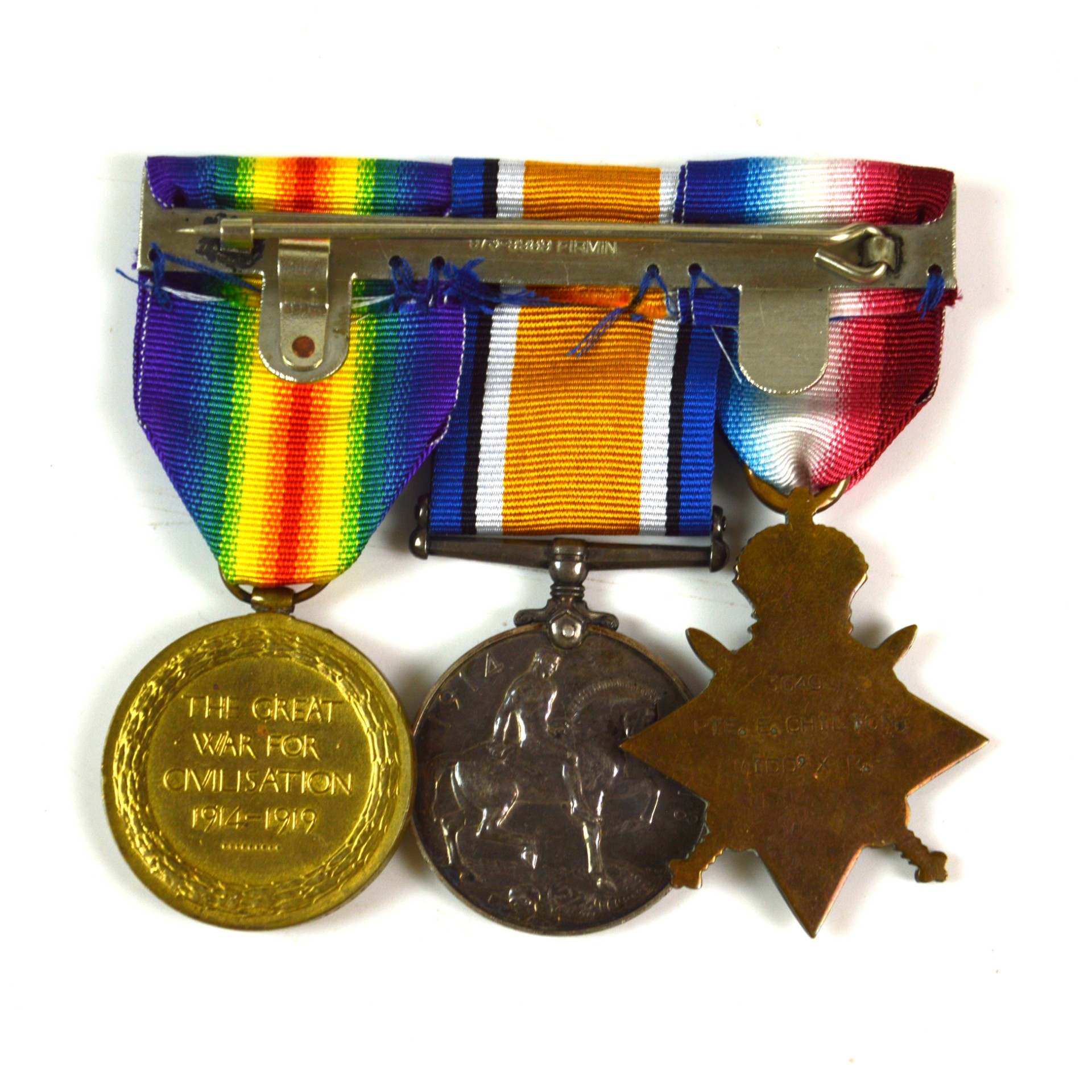 British 1914-15 Star Trio - Private Ernest Chilton, 1/7th Battalion, Middlesex Regiment - Image 2