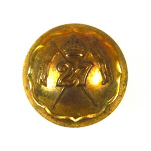 27th Lancers Officer's Button (1941-1945 Pattern) - 24.5mm