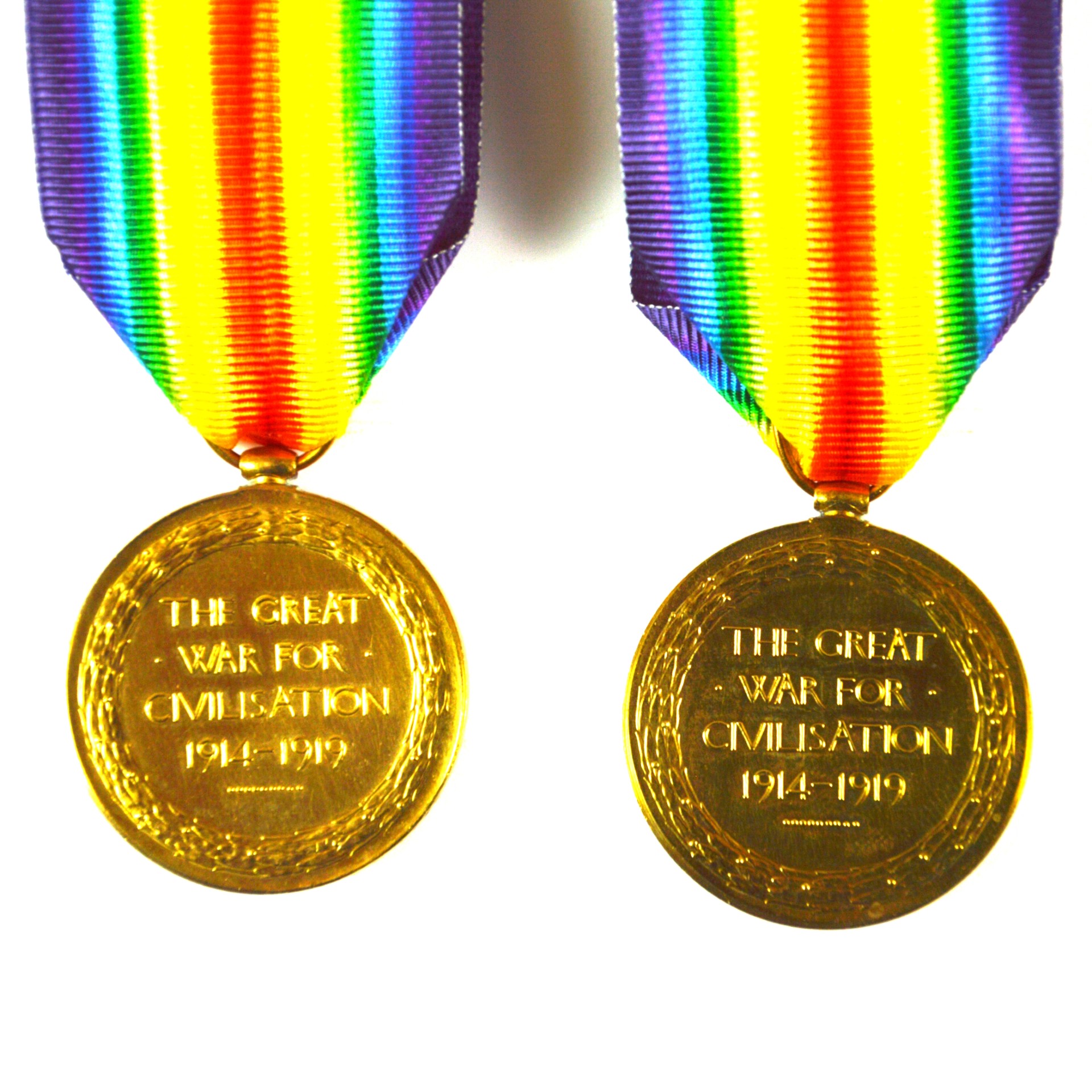Victory Medals Belonging to Brothers Killed - L/Corporal Ernest Brown, RE and L/Corporal Sidney Brown, 1st Bn, London Regiment (RF) - Image 2