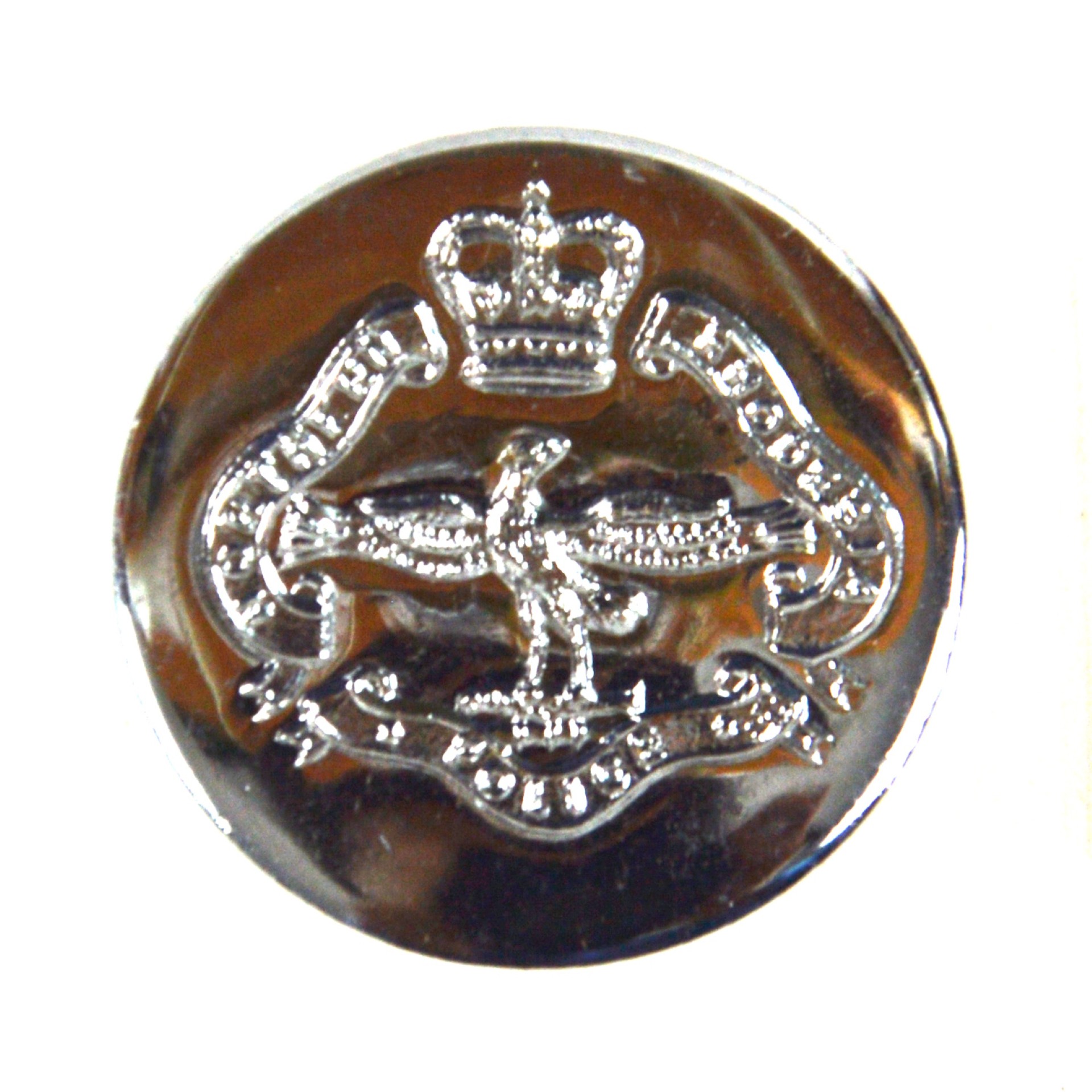 Northern Rhodesia Police Chrome Blazer Button (1952-1964 Pattern) - 23mm
